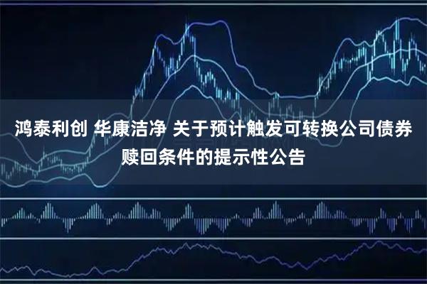 鸿泰利创 华康洁净 关于预计触发可转换公司债券赎回条件的提示性公告